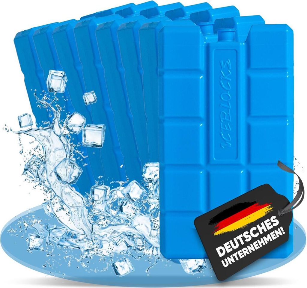 8 Stück NEMT 400 ml Kühlakkus Kühlelemente für Kühltasche oder Kühlbox bis 20 h Kühlpack Kühlakku