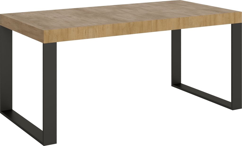 Ausziehtisch 200/460x90 cm Tecno Premium Eiche natur mit anthrazitfarbenen Beinen
