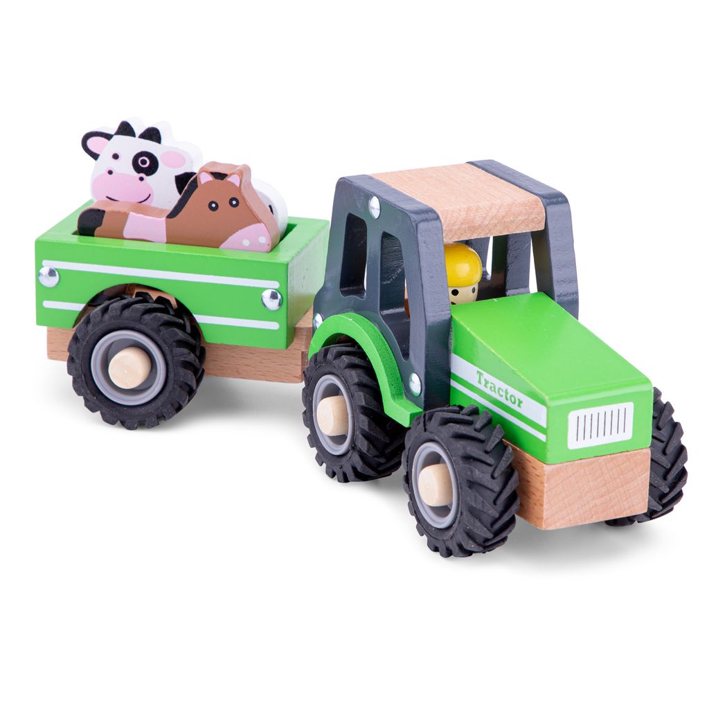 New Classic Toys, tracteur avec remorque et animaux Image du produit 