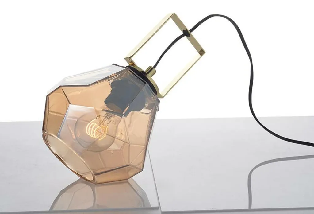 Lampe à poser moderne ACA avec abat-jour gris pour bureau et chambre