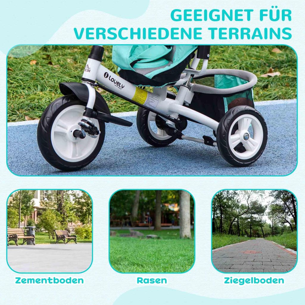 Tricycle évolutif enfant Smoby Balade Plus - Structure métal - Bleu pas cher