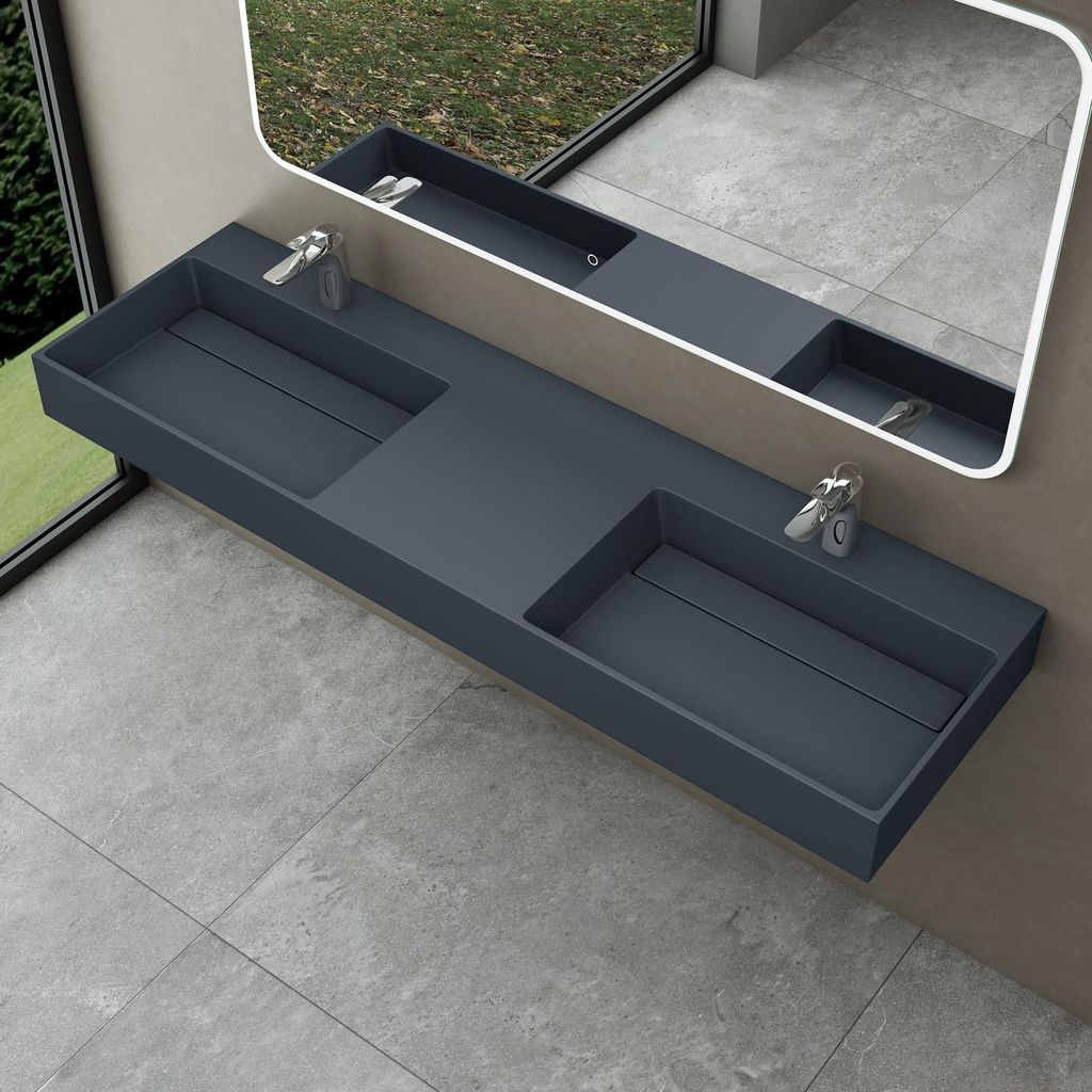 doporro Lavabo doppio Sospeso Lavabo da Appoggio Immagine del prodotto 