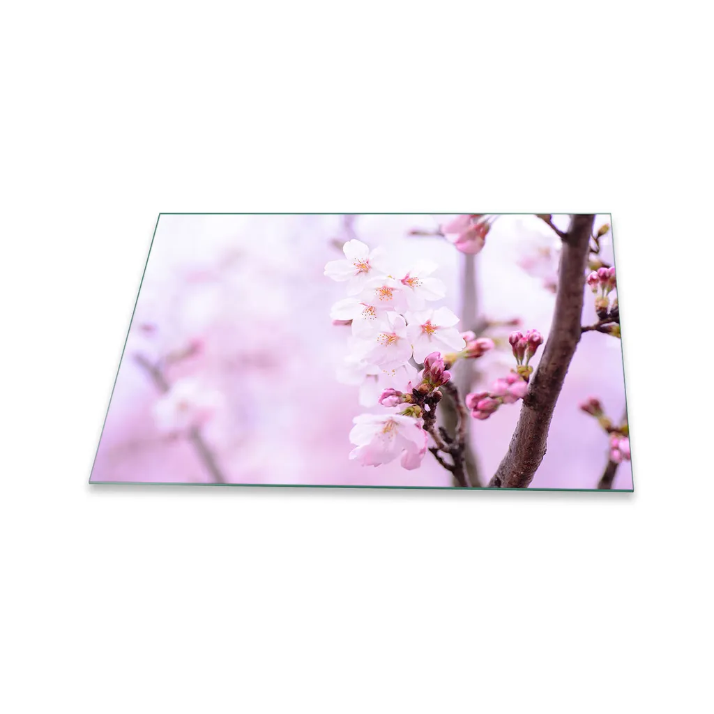 DarHaus Piastra di copertura 90 x 52 cm copertura piano cottura a induzione universale in ceramica per piatti da cucina paraspruzzi tagliere in vetro temperato, decorazione, Rosa orchidea