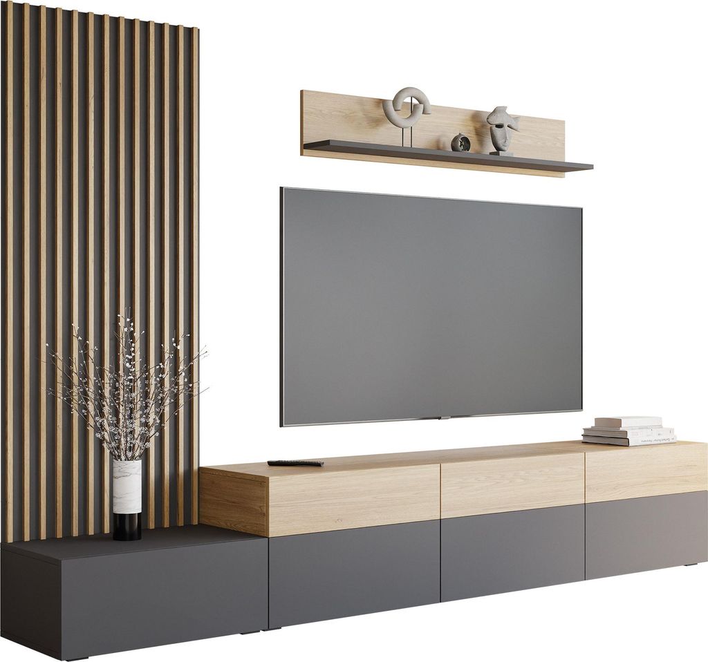 MIRJAN24 Wohnwand Narezi II, Stilvoll Wohnzimmer-Set, Produktbild 