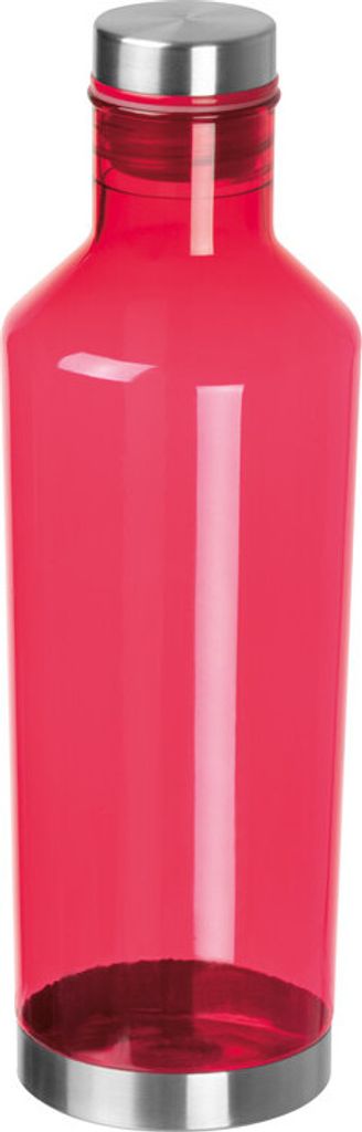 Transparente Trinkflasche aus Tritan / 800ml / Farbe: rot