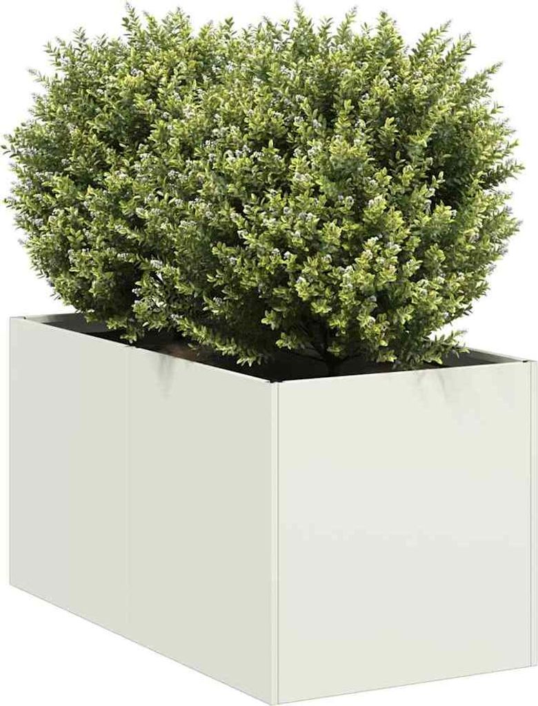 Maison Exclusive - Pflanzkübel Weiß 40x80x40 cm Kaltgewalzter Stahl