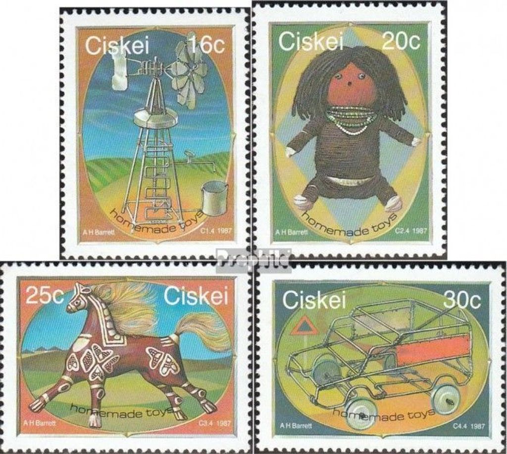 Briefmarken Südafrika - Ciskei 1987 Mi 119-122 (kompl.Ausg.) postfrisch Selbstgefertigtes Spielzeug