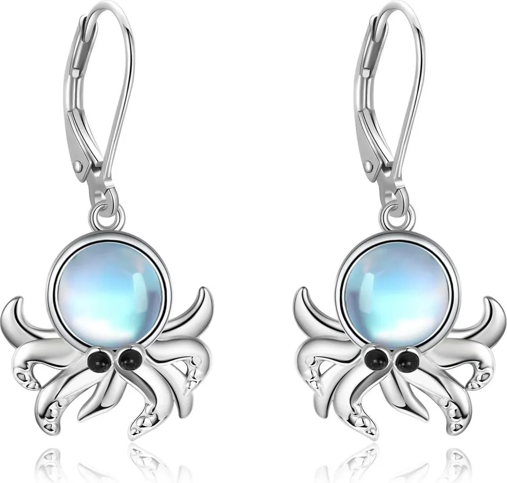 Orecchini Polpo Argento 925 VONALA: Regalo Originale Donna Mare