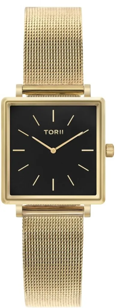 Montre analogique pour femme TORII cadran dore et bracelet tendance