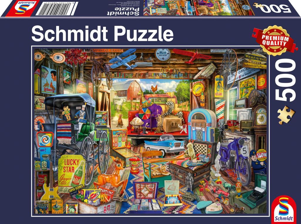 Schmidt Spiele 58972 Puzzle 500T Garagen-Flohmarkt