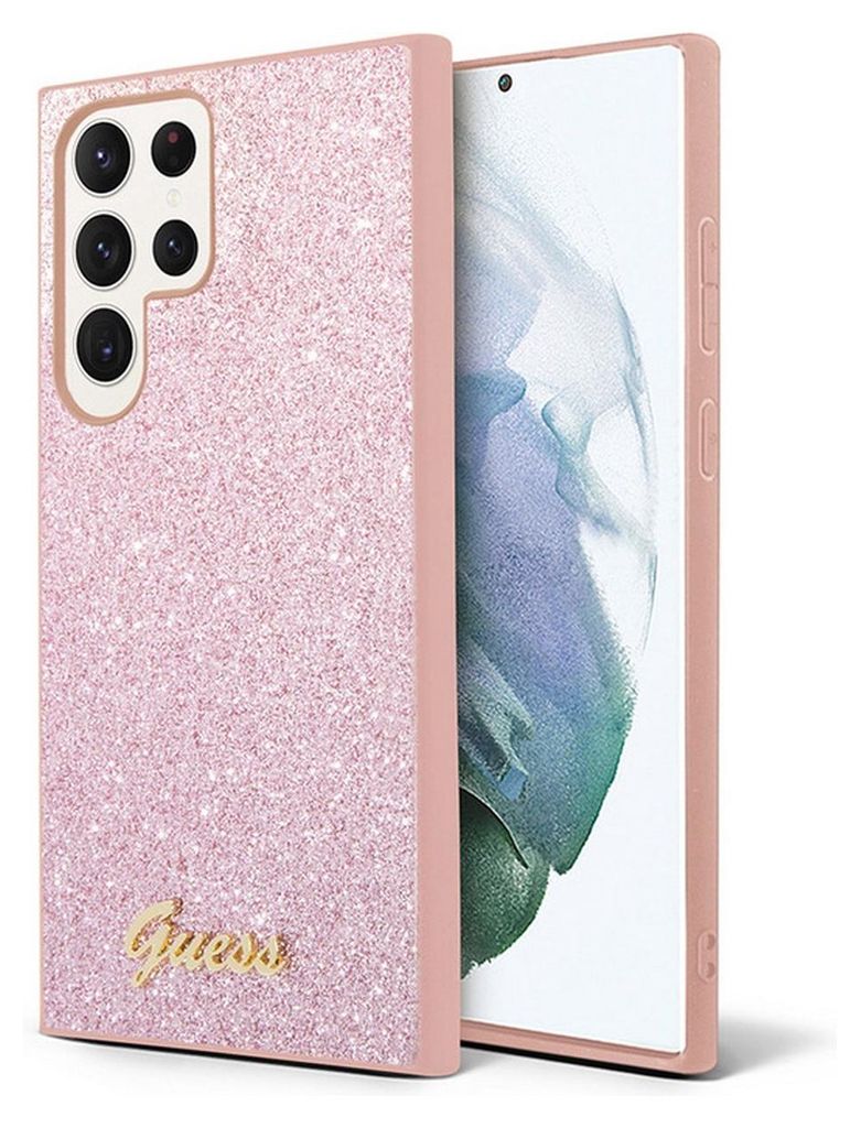 Guess Glitter Script Hülle Für Samsung Galaxy S24 Ultra - Produktbild 