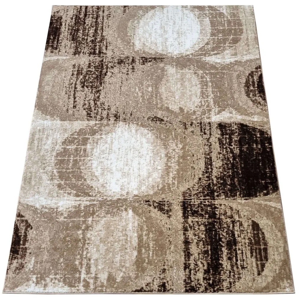 Tapis de salon rectangulaire DEMIAN 140x190 décoratif style abstrait