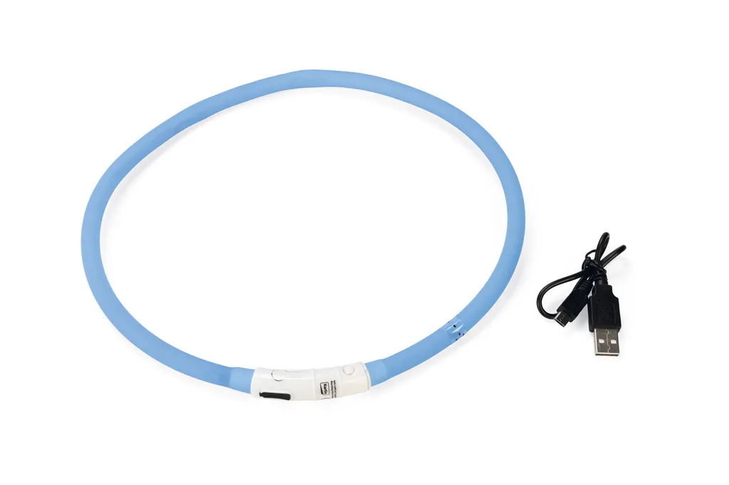 Collare Luminoso Karlie Visio Light Blue 70cm USB Ricaricabile