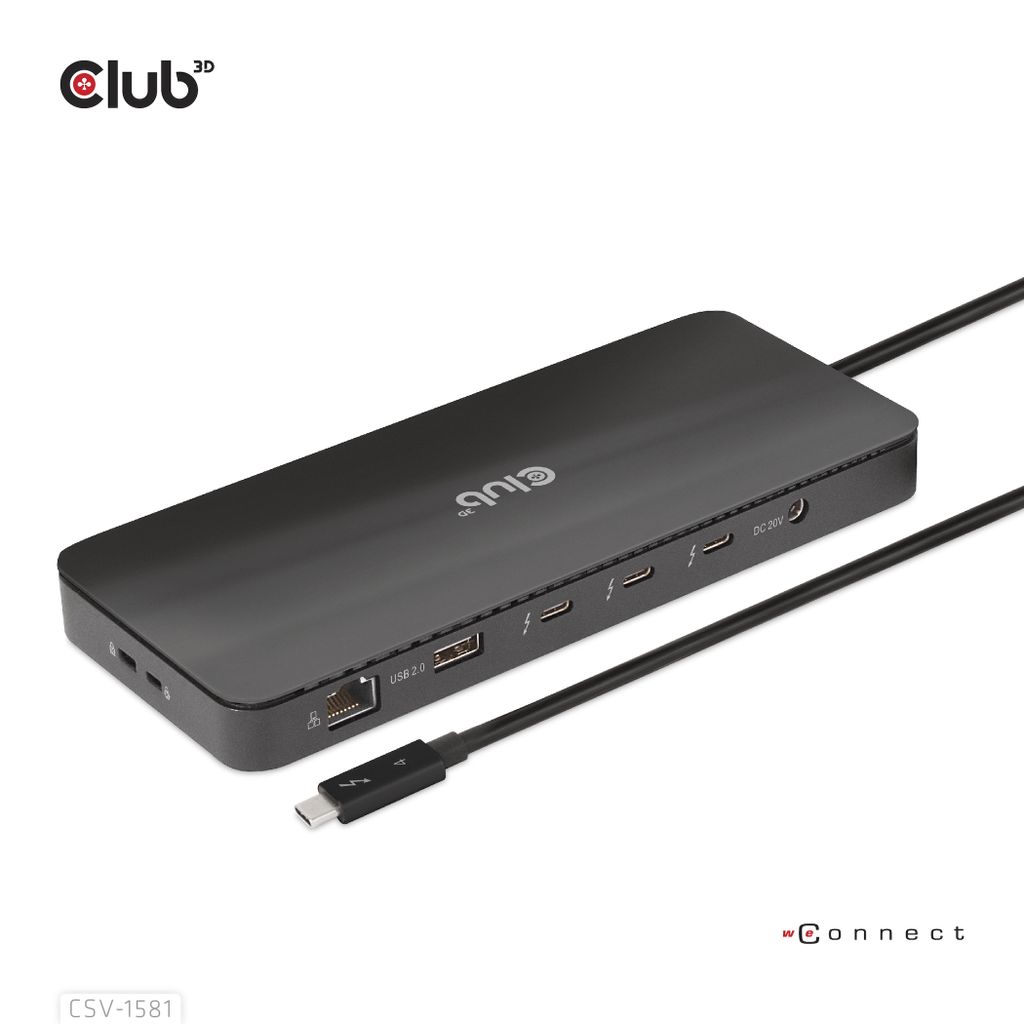 Club3D Thunderbolt4 11-in-1 Dockingstation 2 Displays St/Bu