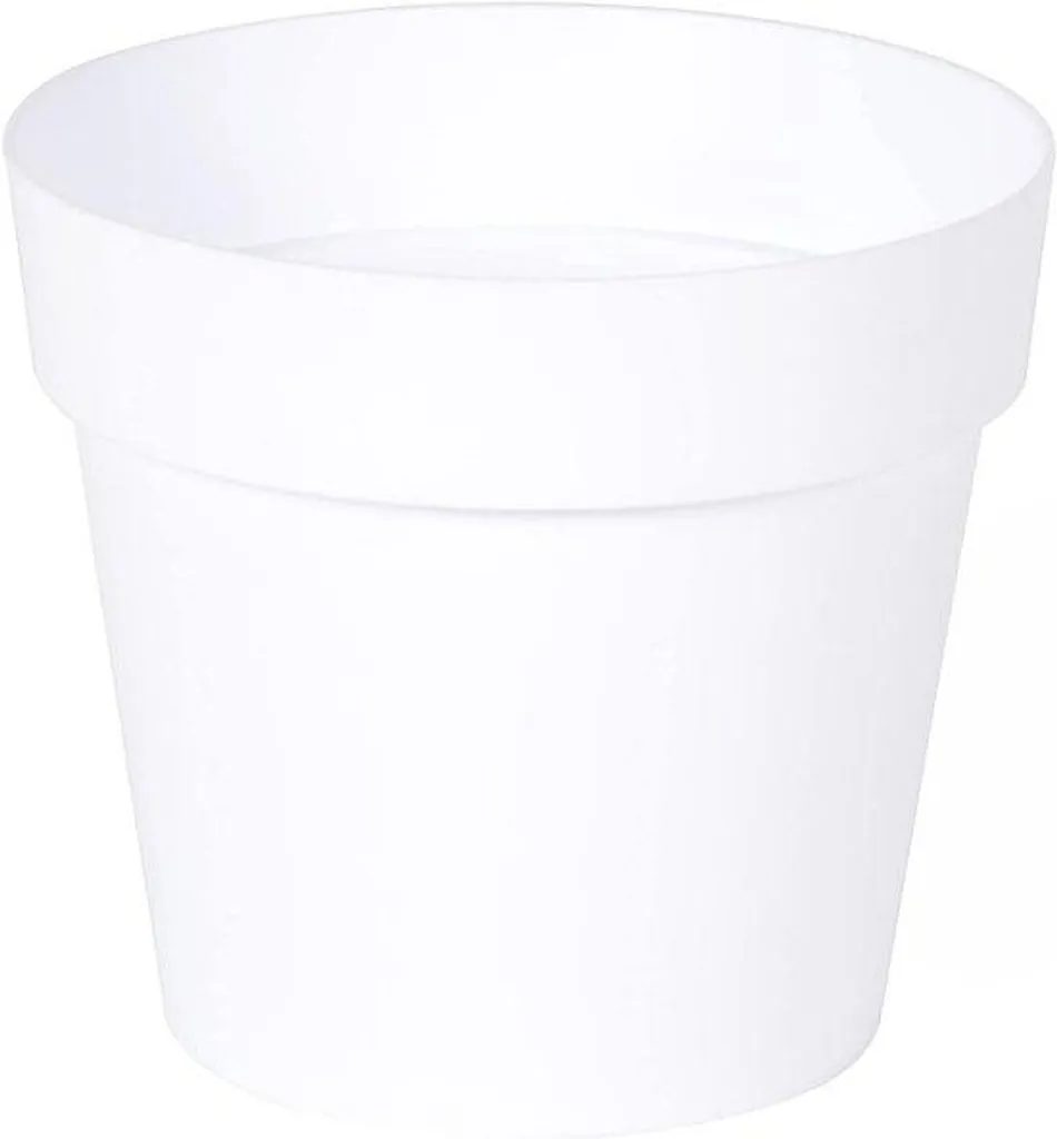 Pot de fleurs Toscane Ø 15 cm blanc 1.6L en résine haute résistance