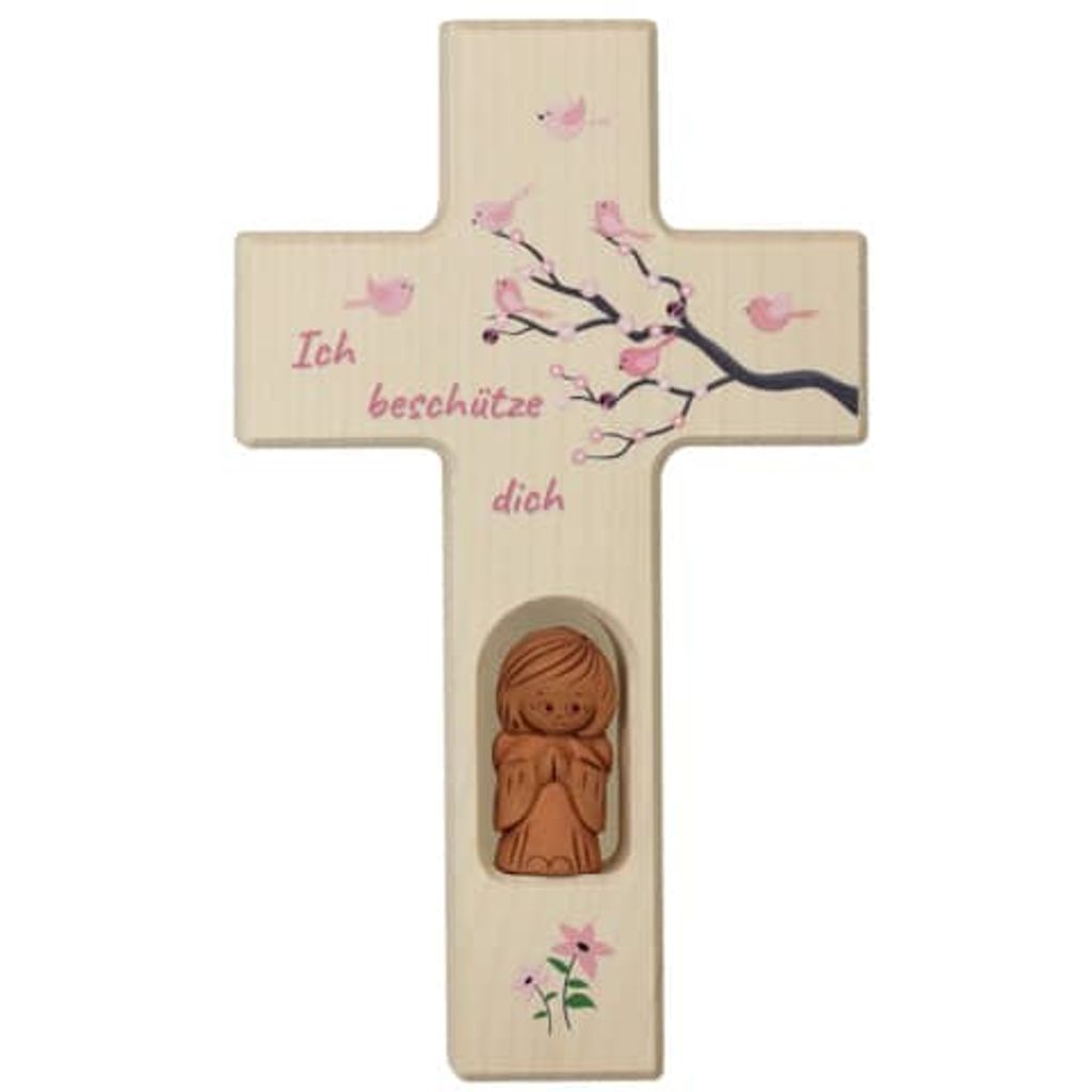 Unbekannt Neumeyer Kinderkreuz Holzkreuz, Wanddeko, Holz, Natur, 20 x 12 x 2 cm
