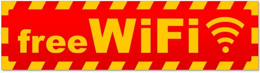 Kiwistar - Autoaufkleber - Rot - 60 x 16 cm - Free WiFi gestreift - Hinweis Aufkleber Sticker für Auto, Kfz, Fahrrad, PKW, LKW