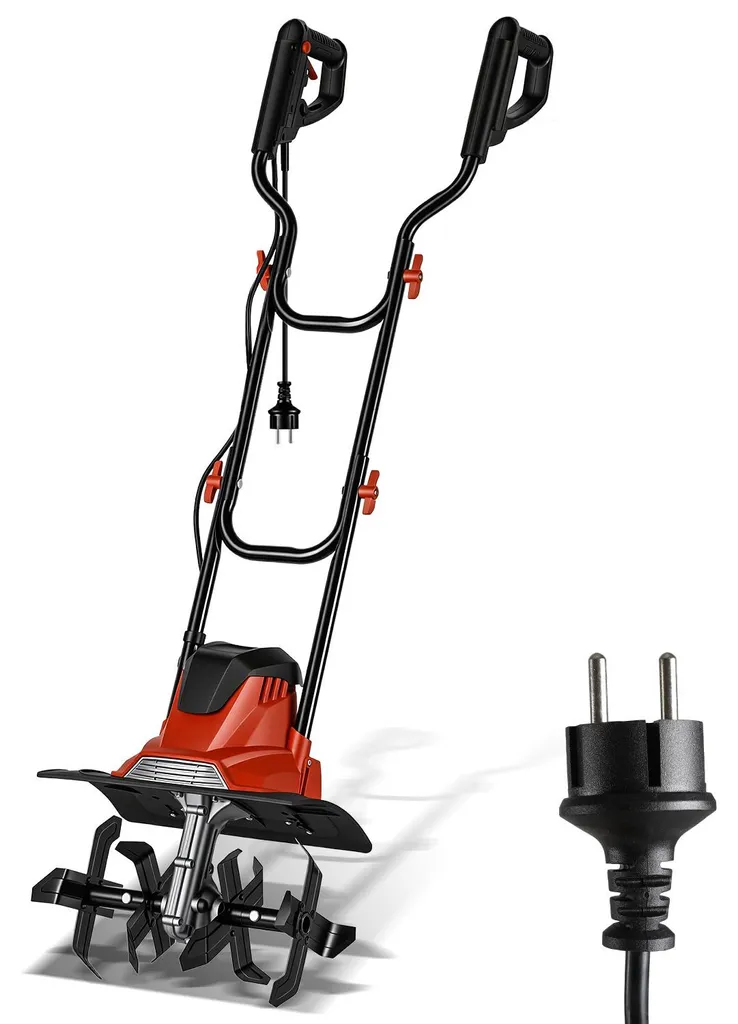 Motoculteur 16 lames pour ameublir le sol - Moteur 1050W largeur 36 cm