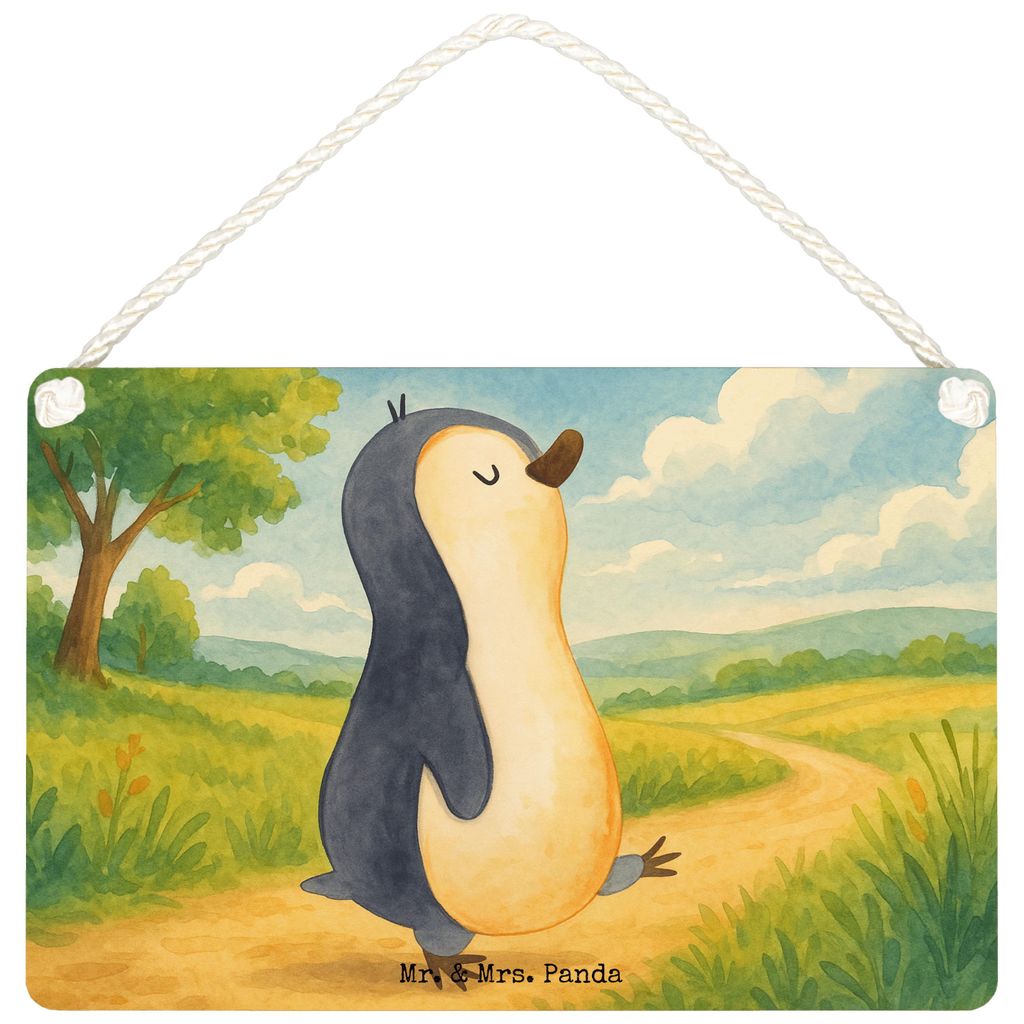 Mr. & Mrs. Panda Schild Pinguin marschieren Design DIN A5 - Weiß - Geschenk, Wandbild Holz, Stolz, kleine aufmerksamkeit, Deko, Bruder, Türschild...
