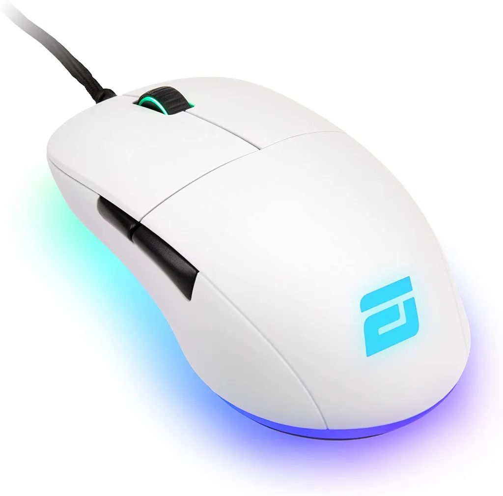 Souris gaming optique filaire ultra légère blanche pour PC gamer