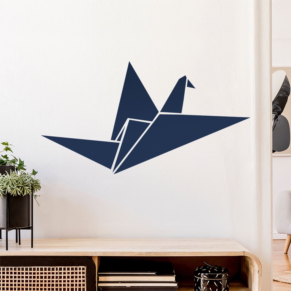 Papierfalten Kranich Wandtattoo Wandaufkleber Wall Sticker - Dekoration, Küche, Wohnzimmer, Schlafzimmer, Badezimmer