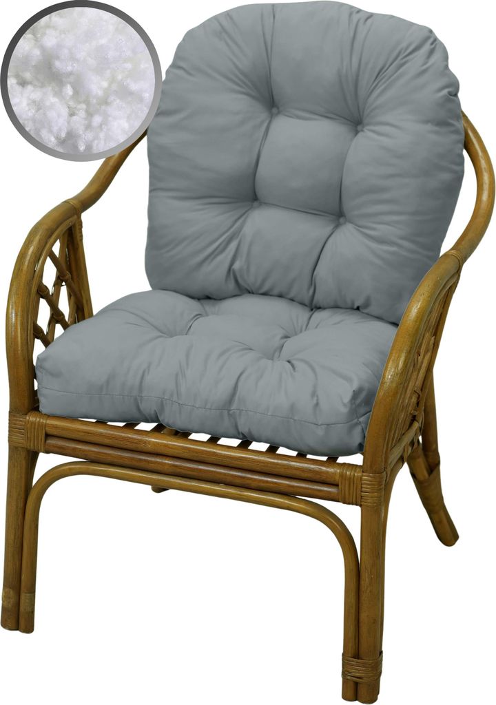 AMPO Cuscino imbottito per sedia in rattan, sedia Bahamas, Immagine del prodotto 