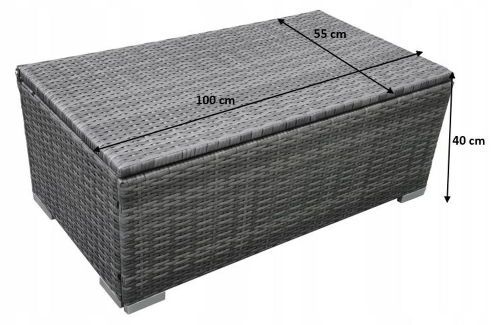 BelloGiardino | Gartenbox - Kissenbox - Auflagenbox - 100x55 cm - Schwarz - Wetterfest - Praktisch und Elegant - Truhe mit Deckel