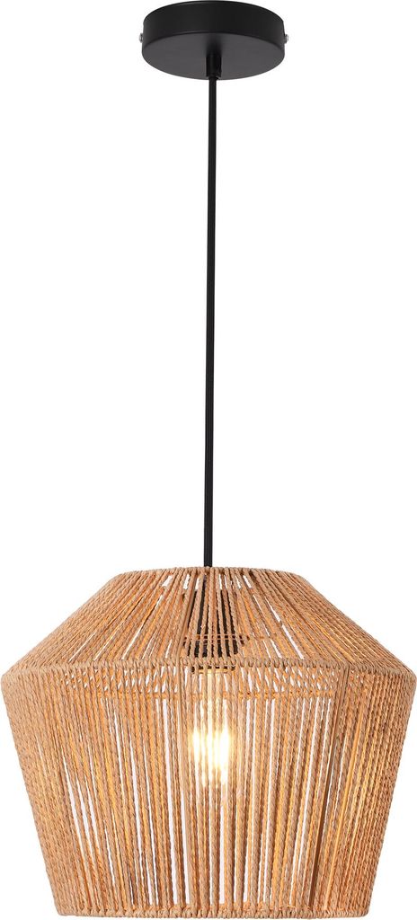 Lampada a sospensione 'Sela' 158 x 33 cm nero/beige Immagine del prodotto 