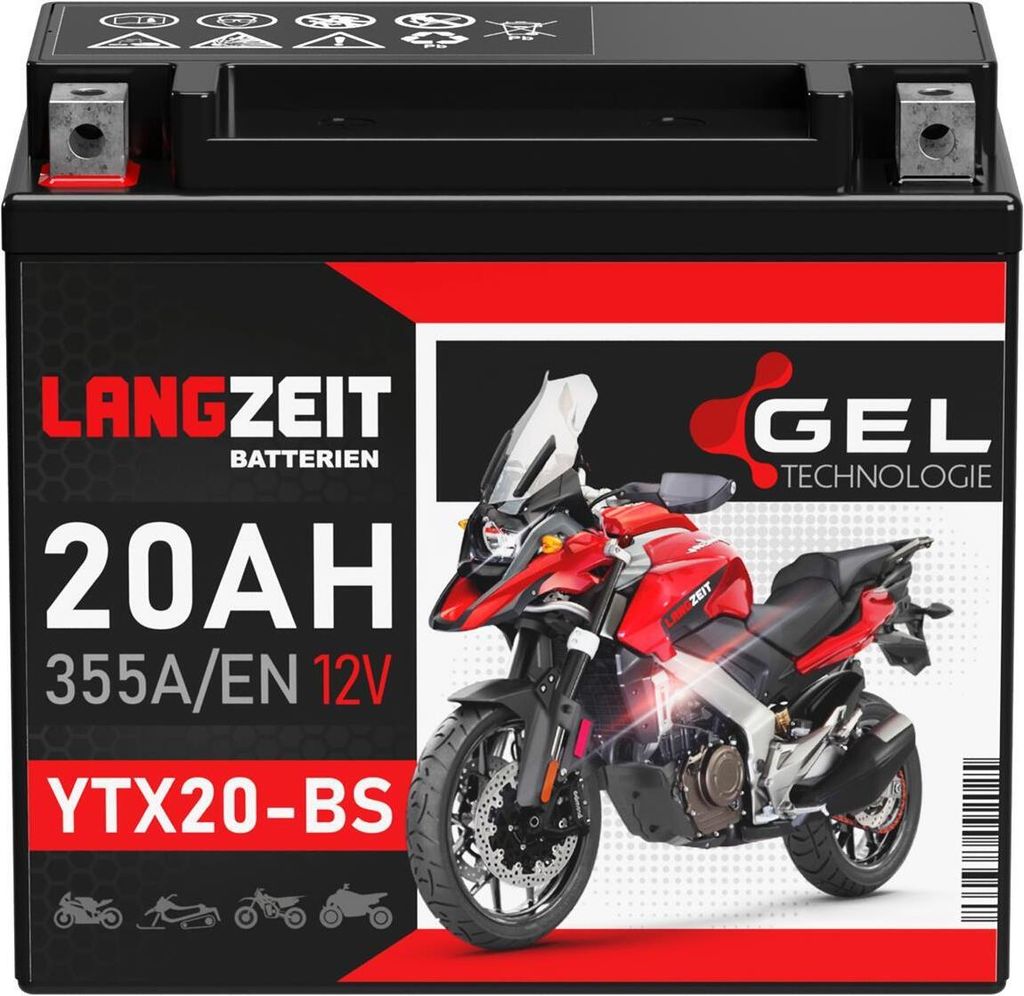 LANGZEIT YTX20-BS GEL Motorradbatterie 12V | Kaufland.de