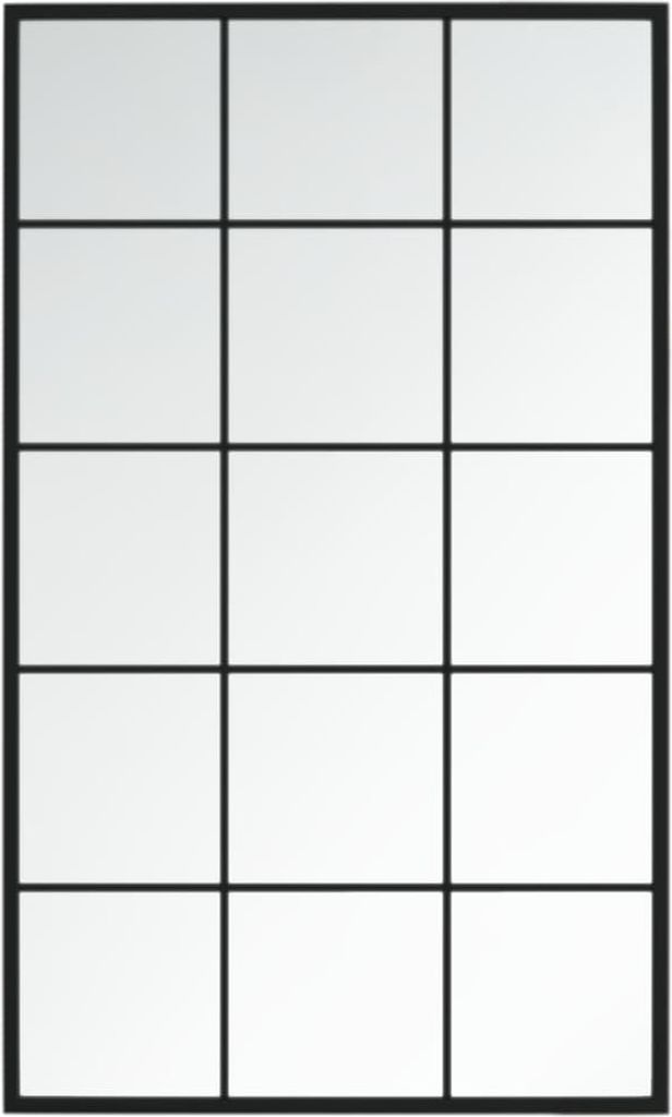 vidaXL Specchio da parete nero 100x60 cm in metallo Immagine del prodotto 