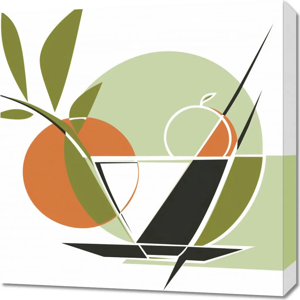 Tableau mural image thé aux fruits 60x60 cm - Décoration murale salon