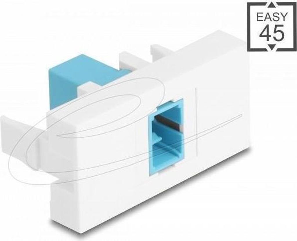 Delock - Easy 45 - Einrastmodul - SC Single-Mode - einfach - Aquamarin, weiß