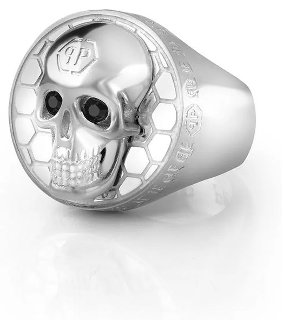 Bague Skull Grise Philipp Plein PJ8AA09R Acier Inoxydable Inaltérable