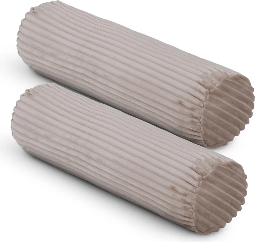 Coussins de dossier canapé Cord optic marron clair lot de 2 - 70cm