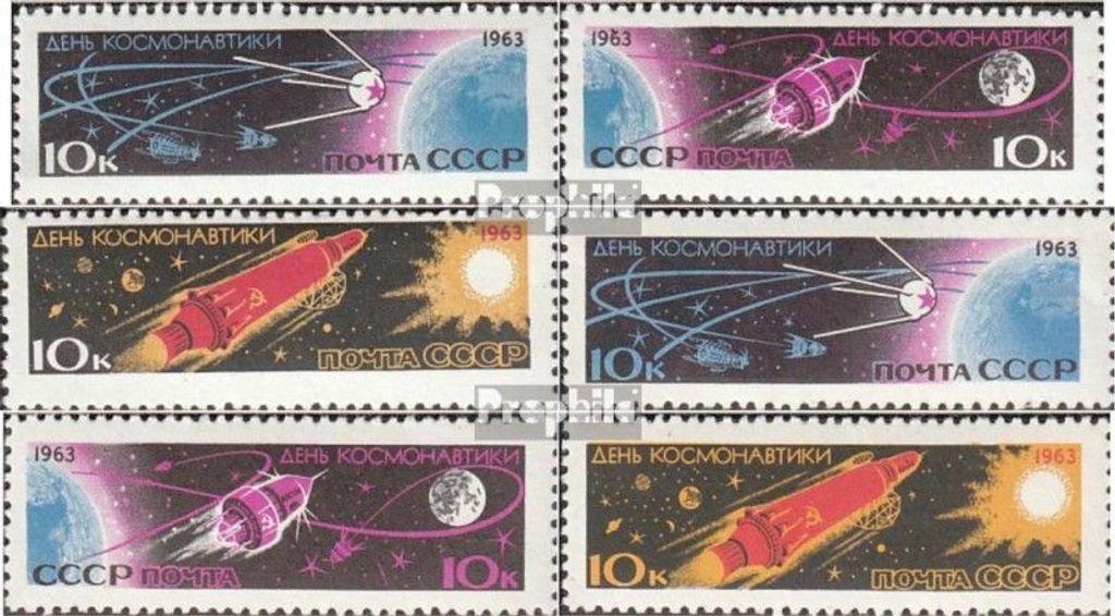 Briefmarken Sowjetunion 1963 Mi 2747-2752 (kompl.Ausg.) Produktbild 