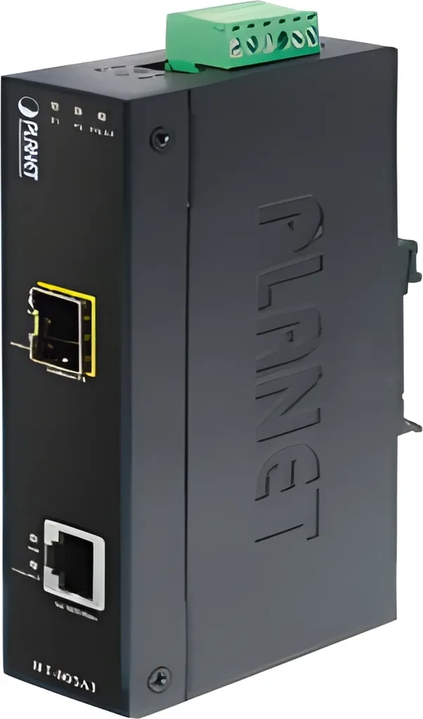 Convertisseur Ethernet vers Fibre SFP Haute Température IP30 Rail DIN Pro