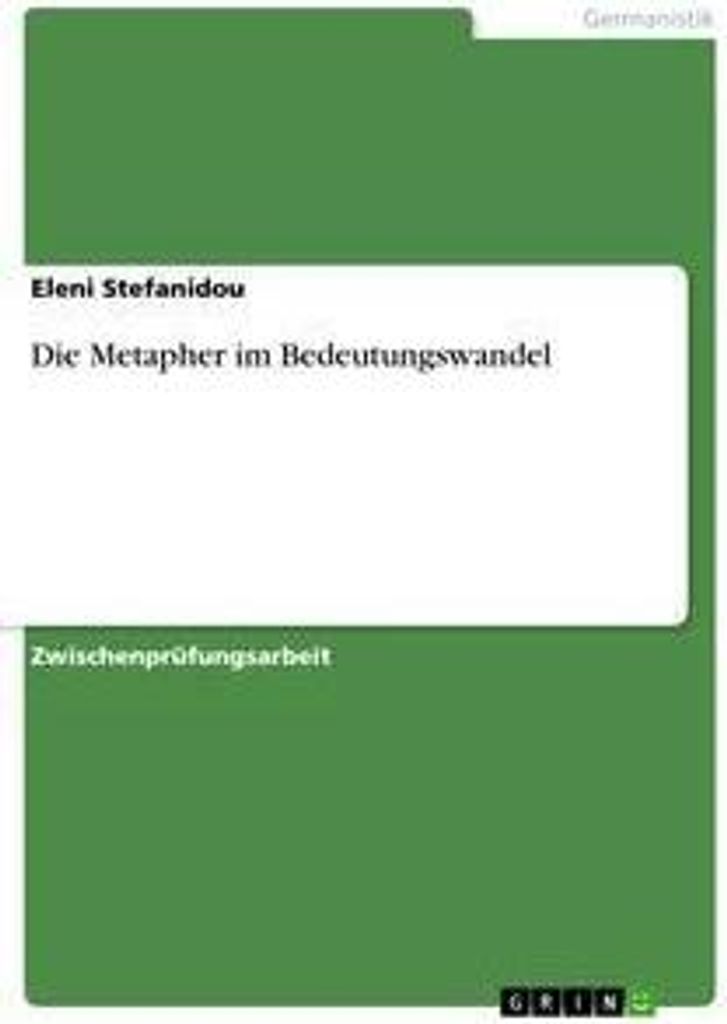 Die Metapher im Bedeutungswandel