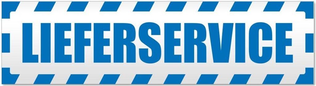 Kiwistar - Autoaufkleber - Blau - 60 x 16 cm - Lieferservice gestreift - Hinweis Aufkleber Sticker für Auto, Kfz, Fahrrad, PKW, LKW