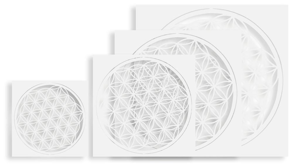 Mandala Schablonen-Set 4-teilig, wiederverwendbar, 30x30, Produktbild 