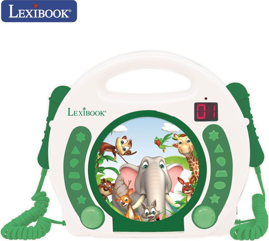 LEXIBOOK CD-Player Karaoke inkl.2Mikrofone Batterie Animals Image du produit 