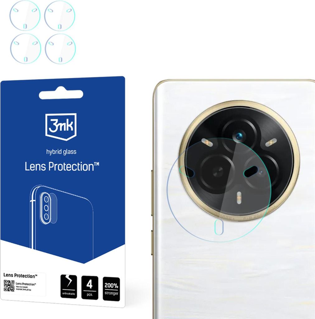 3mk Hybridglas Lens Protection für Realme 14 ProKamera Objektiv Kameralinse 0,16mm 6H (4 Stück)