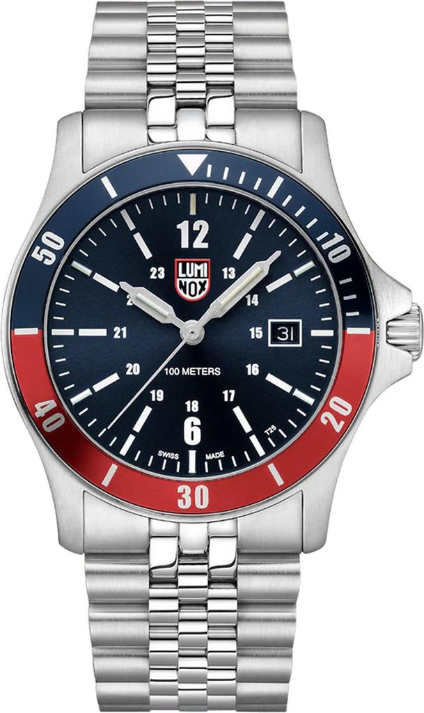 Luminox XS.0914 SPORT TIMER blau rot silber Edelstahl Produktbild 