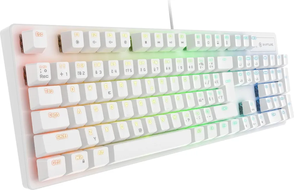 Clavier Rapture X-RAY Outemu Rouge Blanc avec Rétroéclairage Layout FR - 3