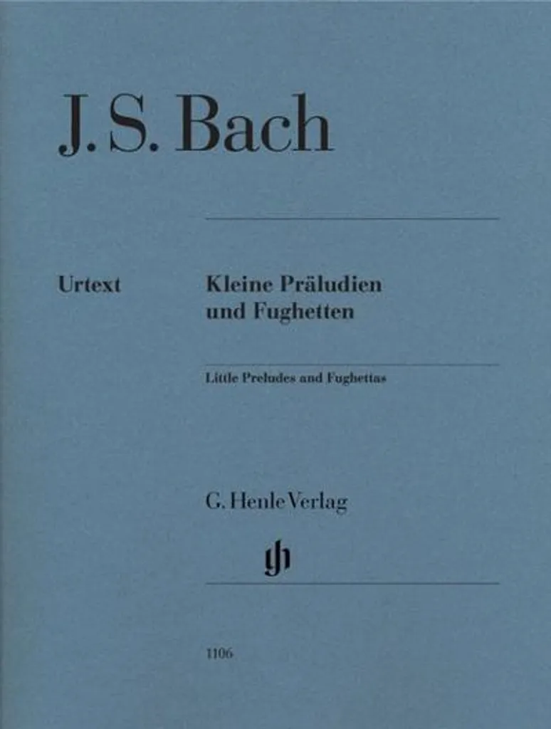 Partition Piano Bach Petits Préludes et Fugues - Recueil Urtext de 68 pages