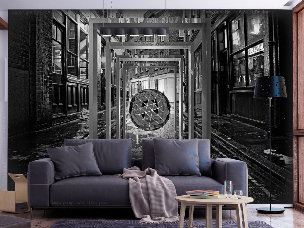 Vlies Fototapete Abstrakt 300x210 cm Tapeten Wandtapete XXL geometrisch 3D Effekt Kugel Architektur d-C-0251-a-a