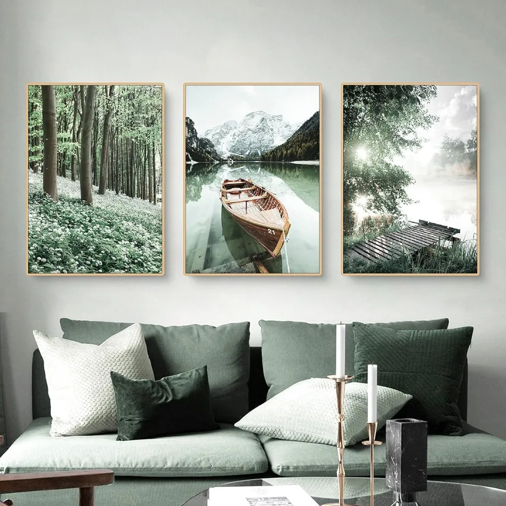 Trittico Poster Natura Foresta 50x70cm - Decorazione Parete Moderna