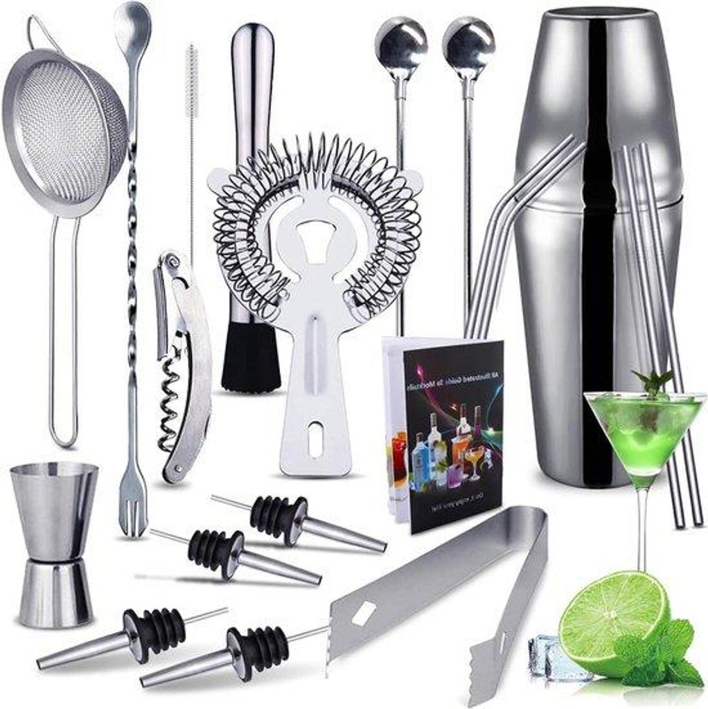 Mixset aus Edelstahl - 20-teilig - 750 ML - Cocktailshaker