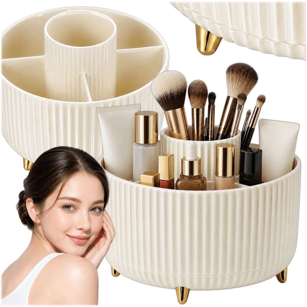 KRUMAD Kosmetik Organizer drehbar 360°, Make-up Organizer Produktbild  KI-generiertes Bild