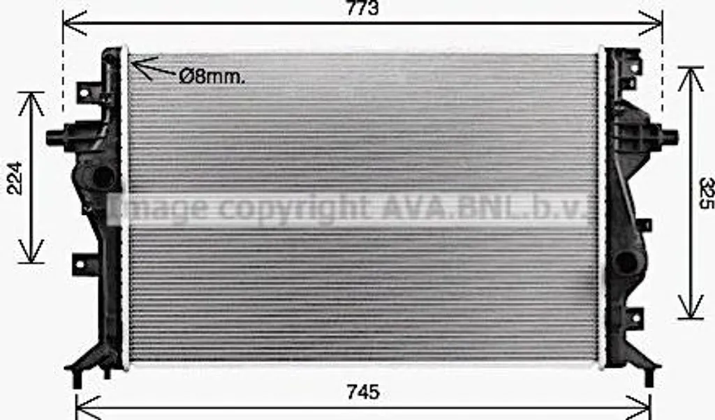Radiateur moteur haute performance AVA KA2331 compatible Ioniq Niro