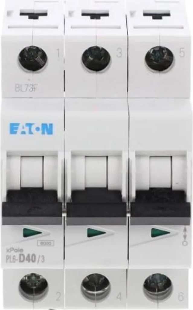 Disjoncteur de protection PL6-D40/3 286617 Eaton 3P D 40A 6kA AC